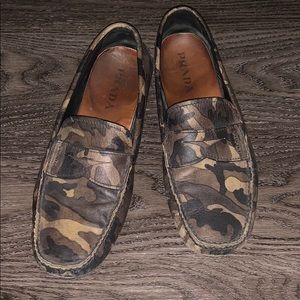 Prada Camouflage saffiano loafers